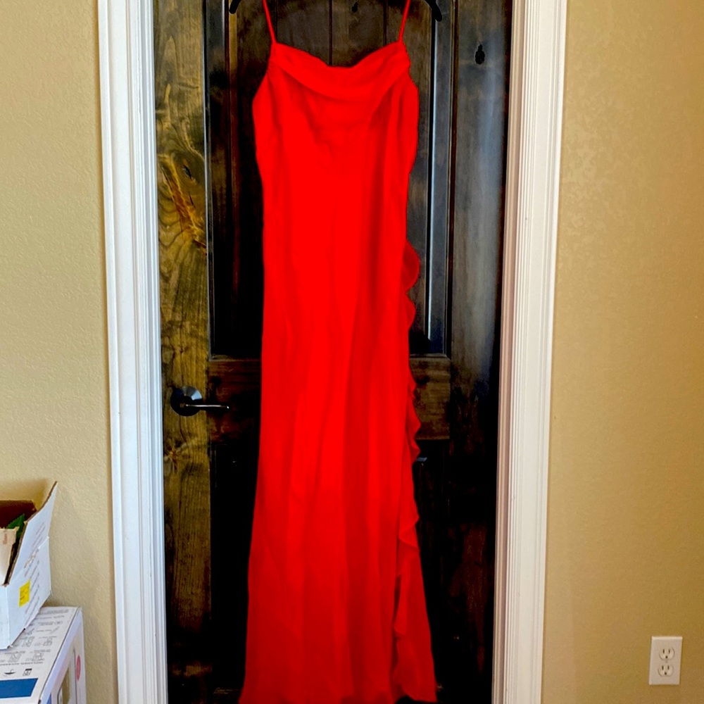 Red formal dress